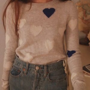 Boden heart print sweater